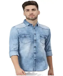 Full Sleeve Blue Denim Shirts Tailored