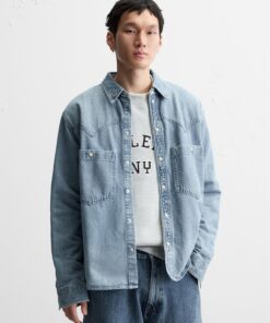 Faded Wash Men’s Denim Shirt