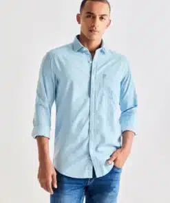 Blue Silky Denim Shirt