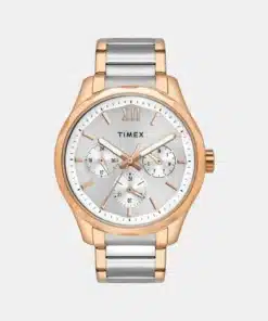 Men's White Dial Stainless Steel Analog Watch