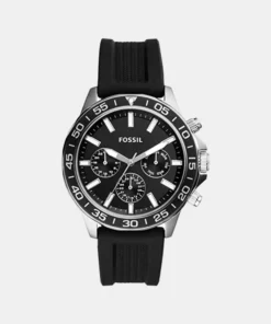 Black Dial Multi-Function Silicone Watch