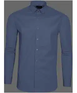 Solid Dobby Cotton Shirt in Gray