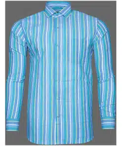 Navy Blue Floral Jacquard Print Shirt