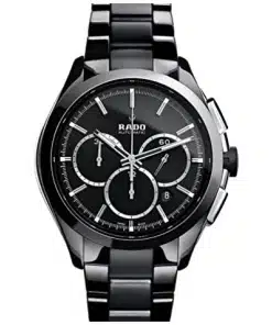 Stylish Men's Watch: Swiss Luxury Ceramic CENTRIX Analogue (Black and Silver)