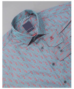 Premium Cotton Shirt with Geometrical Pattern