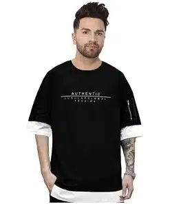 Men's Oversized Round Neck Loose Fit Printed Tee
