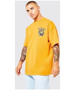 Half Sleeve Oversized Cottonblend Printed T-Shirts for Men