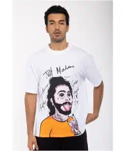 Artistic Harmony Oversized T-shirt with Post Malone Illustration