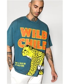 Wild Essence: Faded Effect Oversized Tshirt