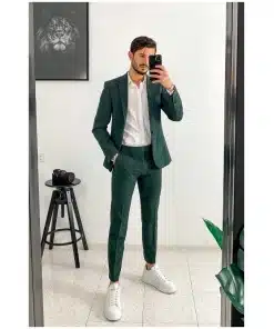 Trendy Men's Green Suit Set
