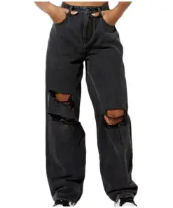 Stylish Custom Jeans with a Baggy Fit for Women