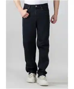 Jet Black Straight Fit Men's Jeans