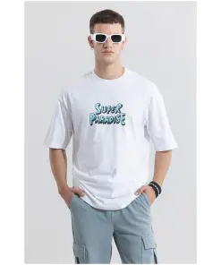 Super Paradise White Oversized T-shirt
