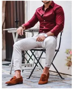 Stylish Lycra Shirt And Trouser Combo