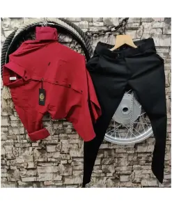 Lycra Blend Men's Pants and Shirts Set