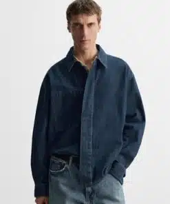 Men’s Western Style Denim Oversize Shirt