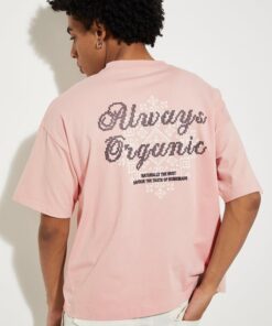 Men Back Printed Boxy Fit T-shirt