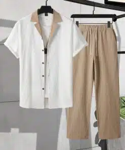 Luxury White & Cream Shirt & Pant Combo for Men