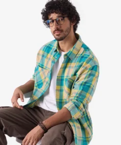 Relaxed Fit Scuba Dive Checks Cotton Shirt