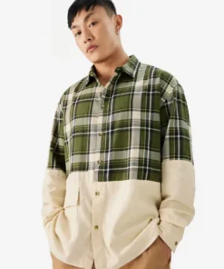 Classic Green & Cream Checkered Relaxed Shirt