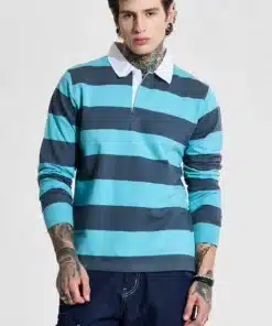 Blue Stripes Polo Regular Fit T-Shirt
