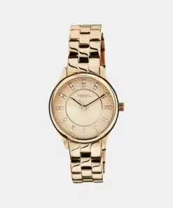 Women's Rose Gold Analog Stainless Steel Watch