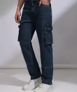 Men’s Blue Straight Fit Rigid Denim Jeans
