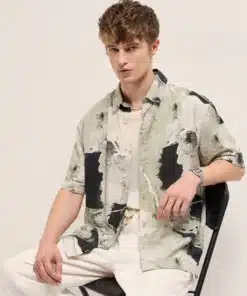 Vibrant Digital Print Casual Relaxed Fit Shirt