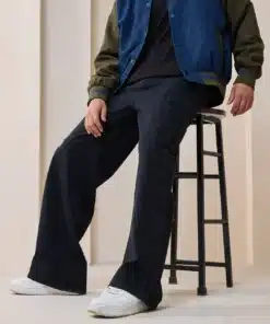 Relaxed Fit Black Straight Leg Baggy Jeans – Men