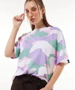 Multicolor Camouflage Printed Oversized T-shirt