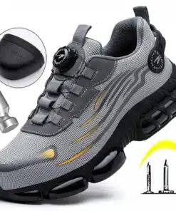 Rotating Button Anti-Smash and Anti-Puncture Safety Shoes