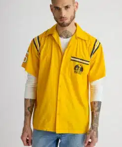 Cotton Poplin Men's Garage Shirt - Yellow