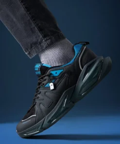 Neon Glow Men’s Low Top Sneakers