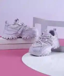 Fashion Meets Function – Light Purple-Nude Sports Walking Shoes