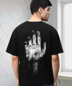 Peace Men Oversized Printed T-Shirt