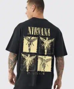 Vintage Nirvana Men Oversized Printed T-Shirt