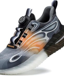 Trendy Rotating Button Mesh Luminous Running Shoes