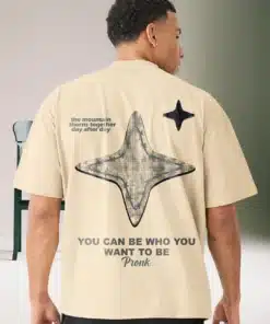 Mountain Star Men Oversized Printed T-Shirt