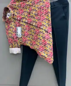 Men’s Printed Shirt and Trouser Pant Outfit Set