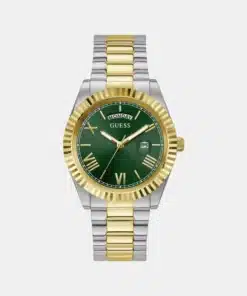 Men's Green Dial Analog Stainless Steel Watch