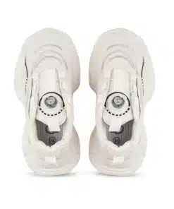 White Slip-Resistant Shoes with Secure Rotating Lock