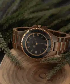 Men's Classic Wooden Watch with Natural Wood Grain