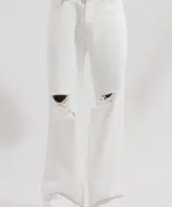 Distressed White Men's Jeans