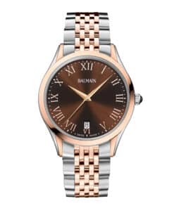 Stylish Men's Analog Watch with Brown and Blue Dial Accents