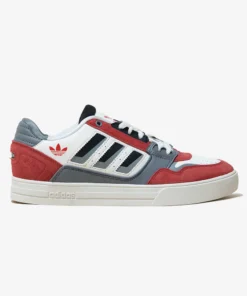 Men’s Off White, Grey & Red Casual Sneakers