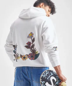 Men’s Solid White Hooded Sweatshirt