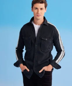 Men’s Classic Two-Pocket Stretch Denim Shirt