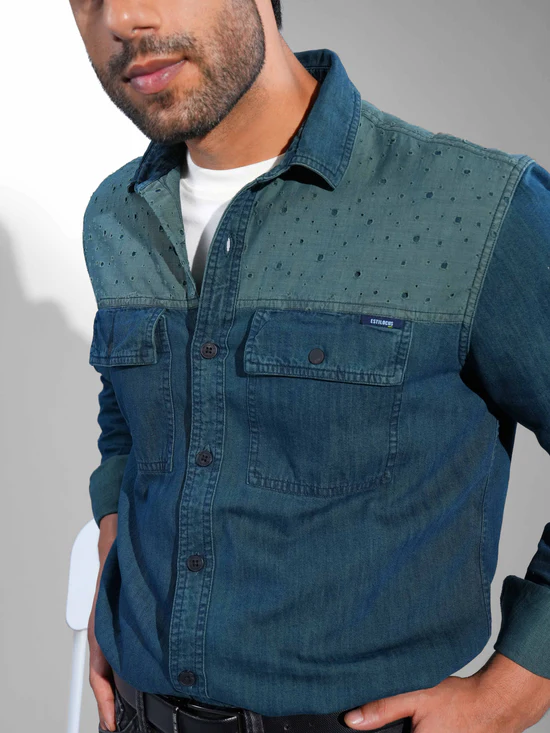 emerald-avian-dual-tone-casual-denim-shirtdenimmodel-pose-1005998