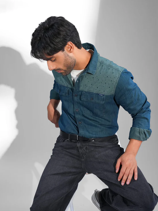 emerald-avian-dual-tone-casual-denim-shirtdenimmodel-pose-8585703