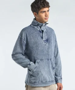 Ashley Blue Oversized Acid Wash Sweatshirt